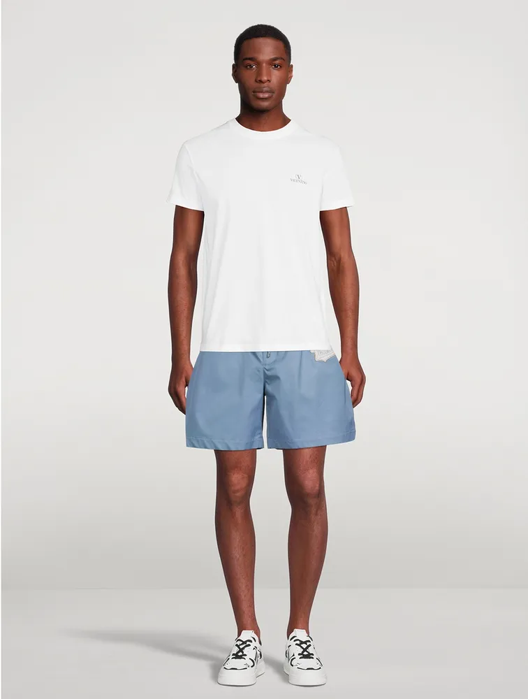 Cotton Shorts With Patch
