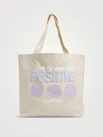 Smiley® Something Positive Canvas Tote Bag