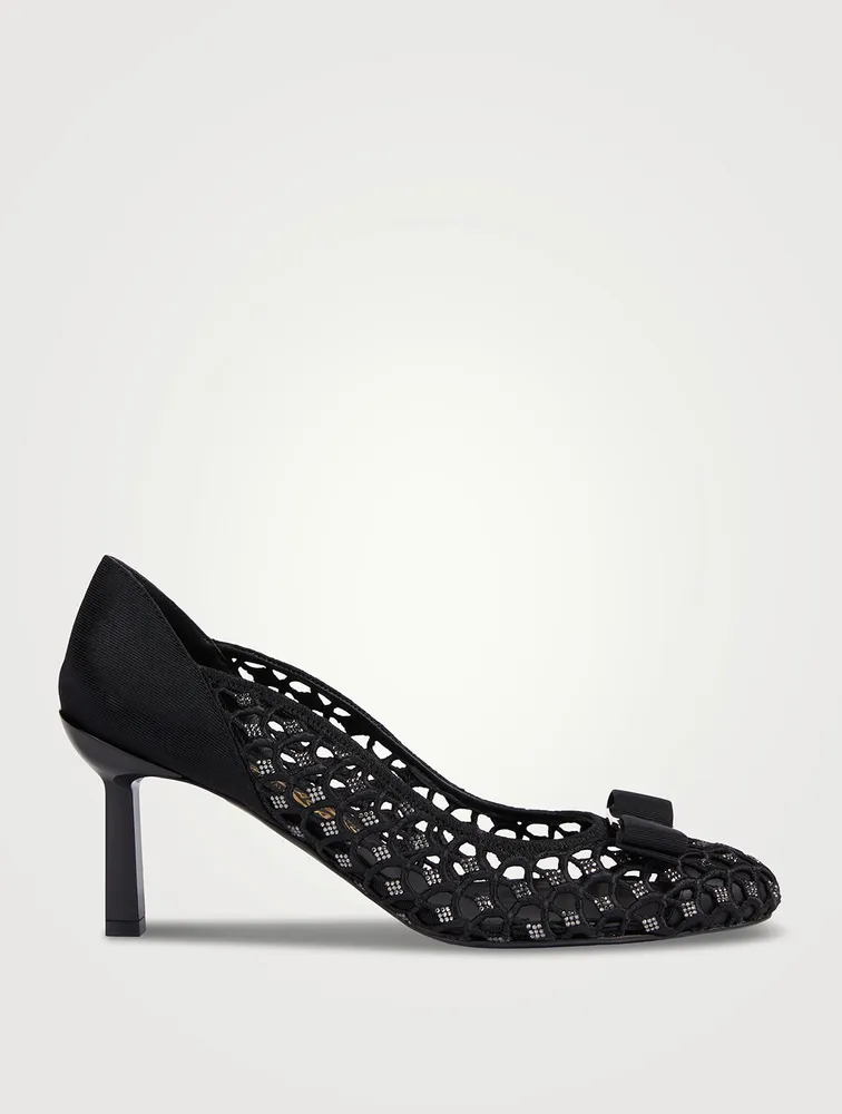 Vara Bow Macramé Pumps