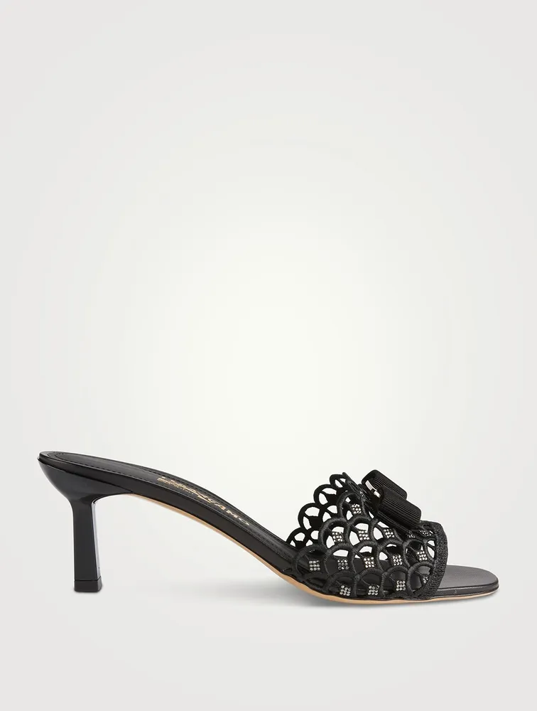 Glo Vara Bow Crystal Lace Mules