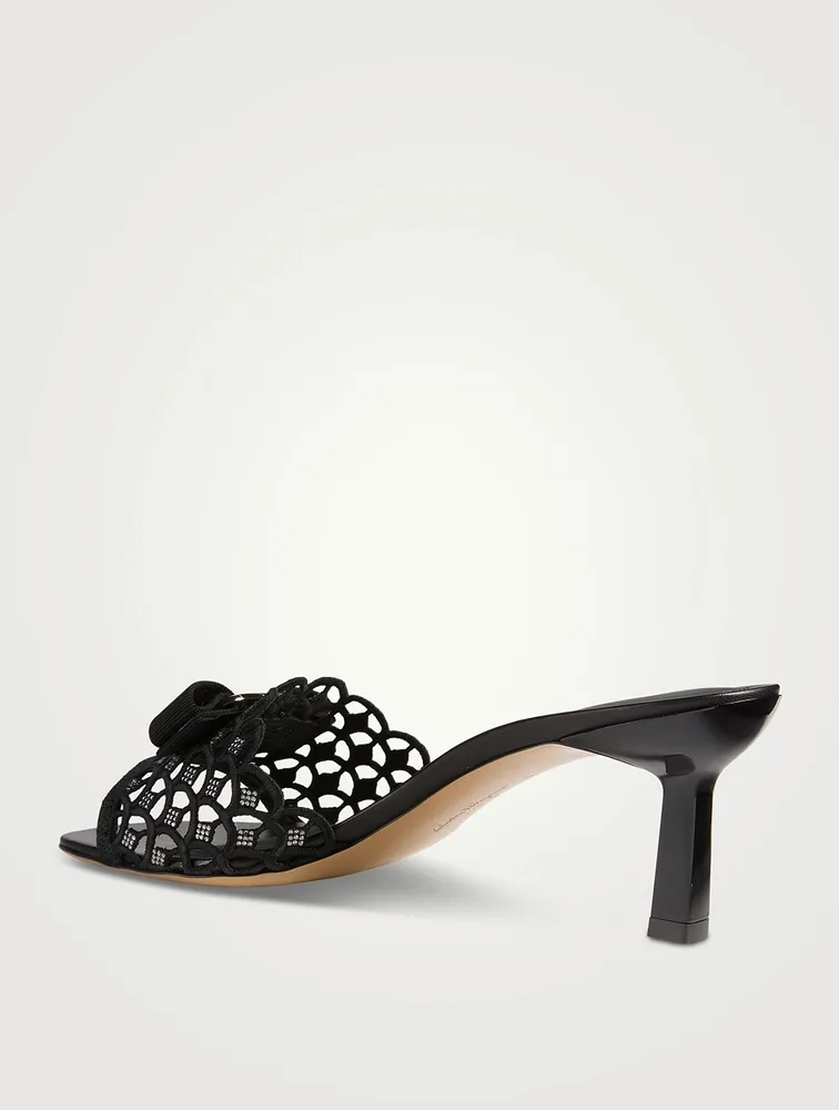 Glo Vara Bow Crystal Lace Mules