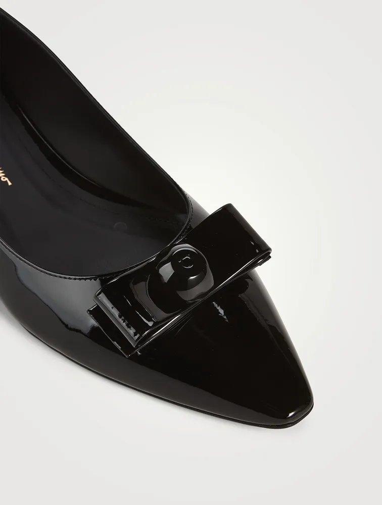 Vara Bow Patent Leather Ballet Flats