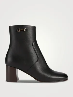 Otello Gancini Leather Ankle Boots