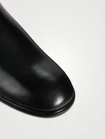 Oddo Double Gancini Leather Chelsea Boots