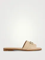 Leather Slide Sandals