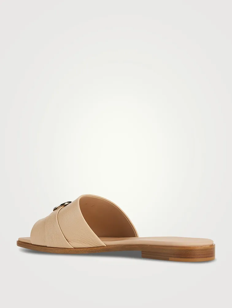 Leather Slide Sandals