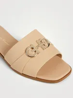 Leather Slide Sandals
