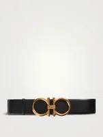 Wide Leather Gancini Belt