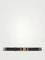 Reversible And Adjustable Gancini Leather Belt