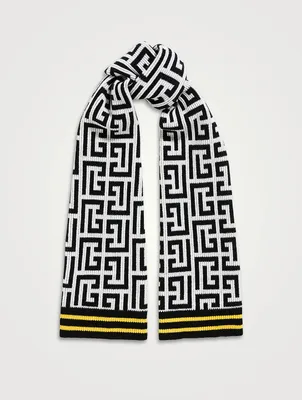 Wool And Cashmere Scarf With Monogram