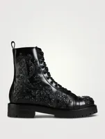 Barocco Leather Combat Boots