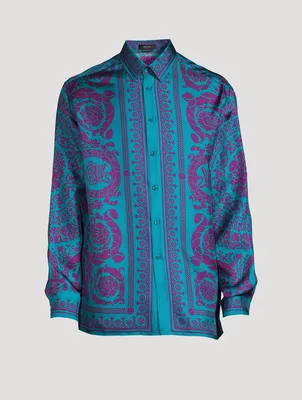 Barocco Silhouette Silk Shirt