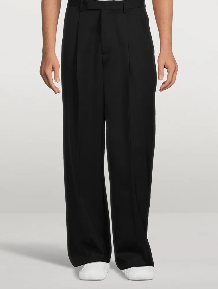 Wool Wide-Leg Pants