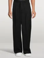 Wool Wide-Leg Pants