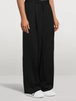 Wool Wide-Leg Pants