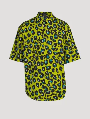 Cotton Shirt Daisy Leopard Print