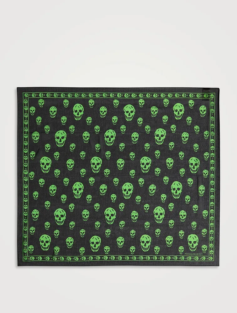 Silk Chiffon Skull Scarf