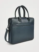 Gancini Hammered Leather Briefcase