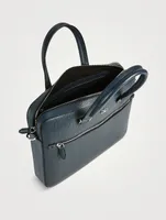 Gancini Hammered Leather Briefcase