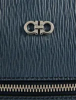 Gancini Hammered Leather Briefcase