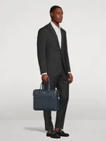 Gancini Hammered Leather Briefcase