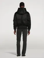 Down Bomber Jacket With Hood