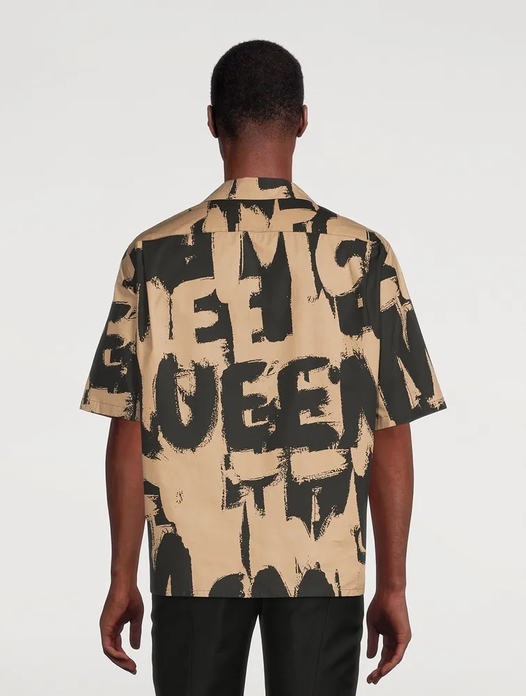 McQueen Graffiti Short-Sleeve Shirt