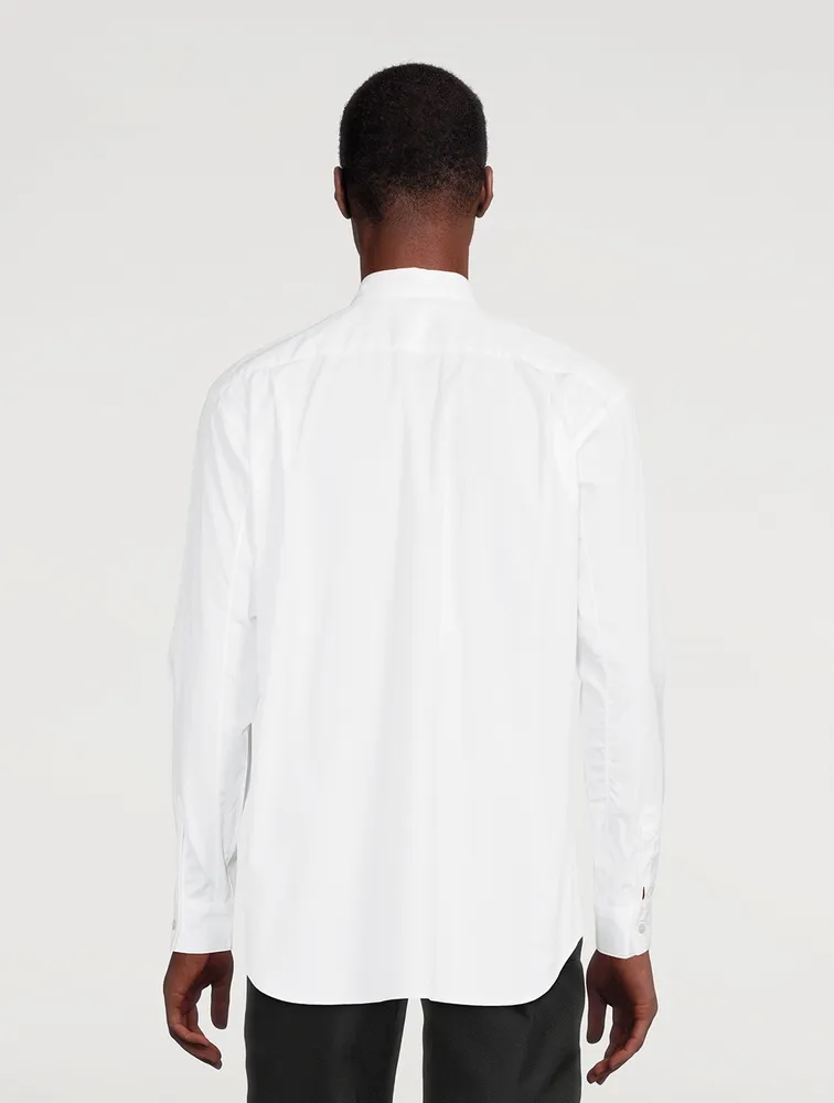 Cotton Shirt With Tartan Inlay
