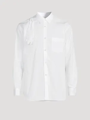 Cotton Shirt With Bear Applique