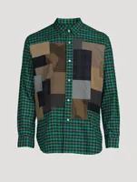 Cotton Patchwork Shirt Check Print