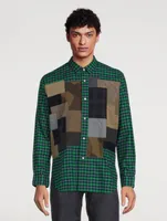 Cotton Patchwork Shirt Check Print