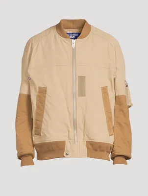 Cotton-Blend Bomber Jacket