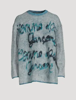 Mohair Sweater With Cursive Logo