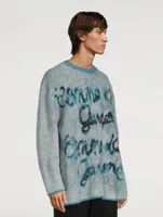 Mohair Sweater With Cursive Logo