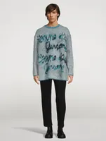 Mohair Sweater With Cursive Logo