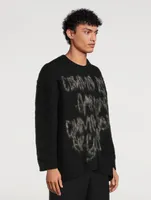 Wool Sweater With Cursive Logo