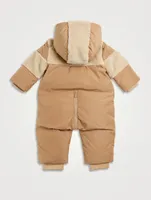 Thomas Bear Appliqué Hooded Snowsuit