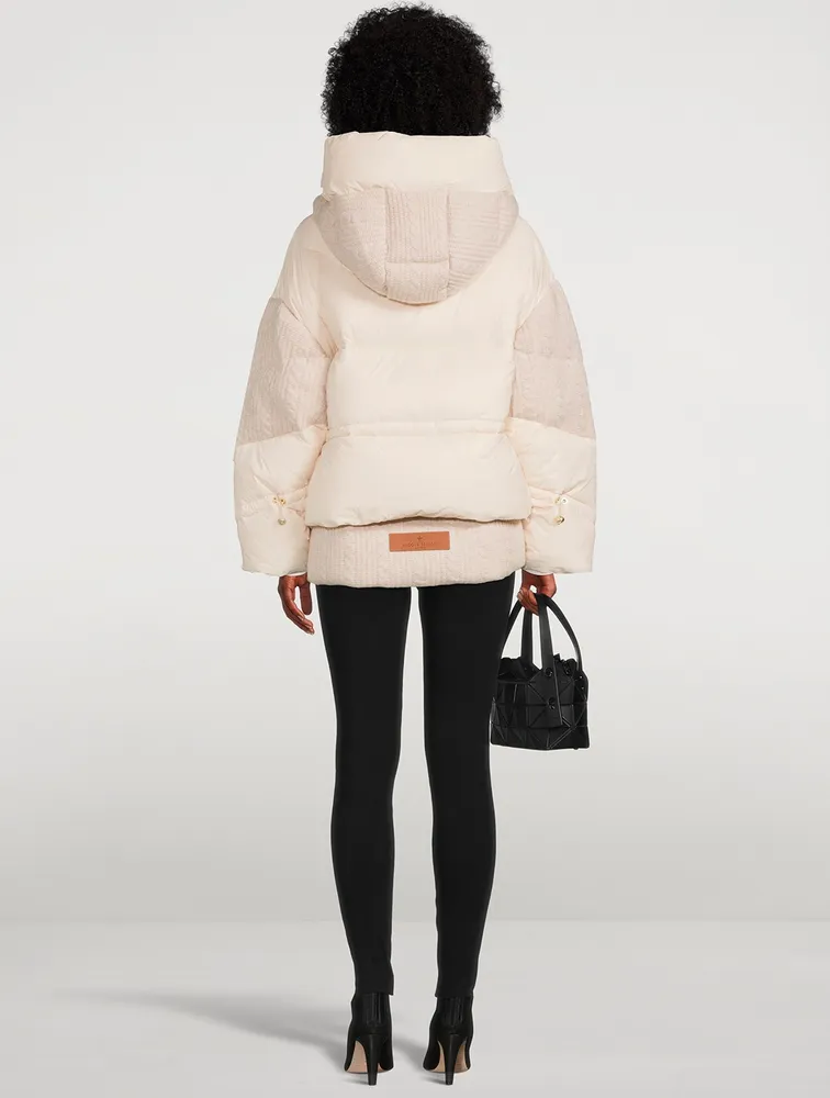 Matignon Cable-Knit Down Puffer Jacket