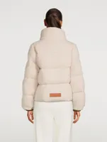 Kensington Cable-Knit Down Puffer Jacket