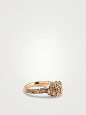 Nudo Classic Solitaire Ring With Brown Diamonds