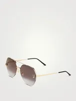 Panthère De Cartier Aviator Sunglasses