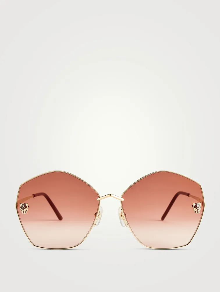 Panthère De Cartier Round Sunglasses