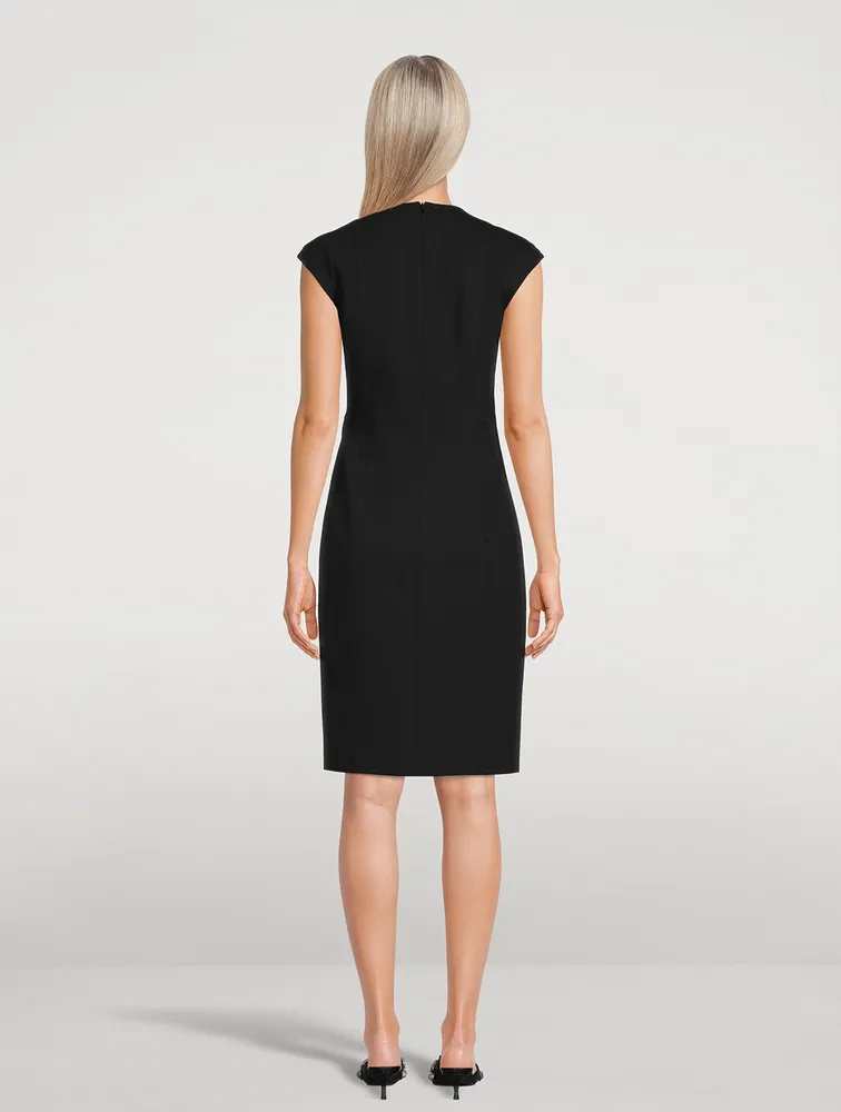 Techno Jersey Sheath Dress