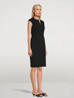 Techno Jersey Sheath Dress