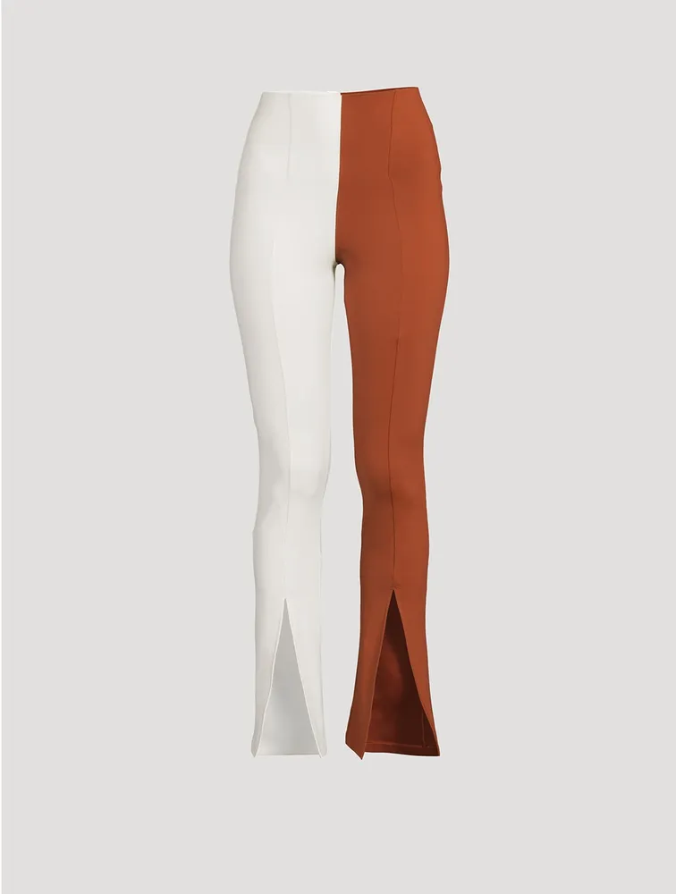 Split-Hem Ponte Leggings