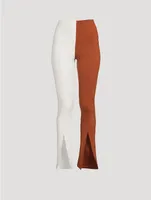 Split-Hem Ponte Leggings