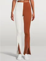 Split-Hem Ponte Leggings