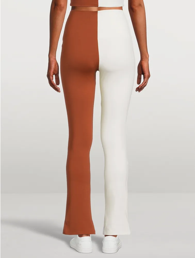 Split-Hem Ponte Leggings