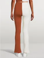 Split-Hem Ponte Leggings