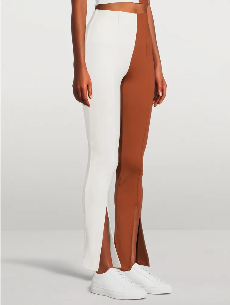 Split-Hem Ponte Leggings